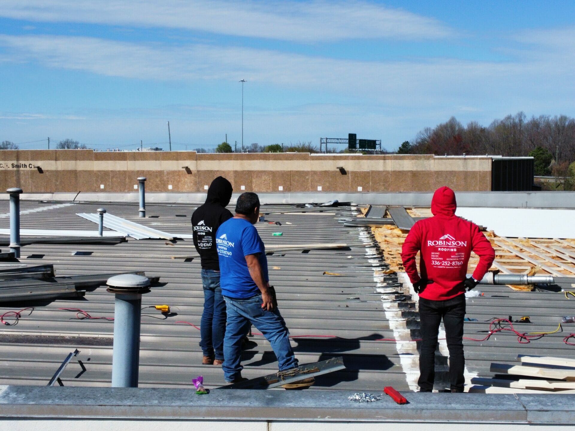 Commercial Roof Inatalltion at a different angle