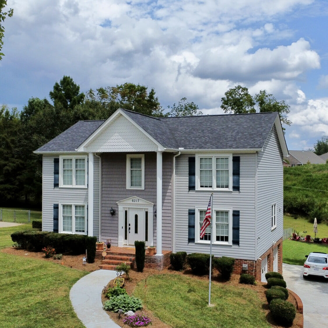 Large suburban home with new roof